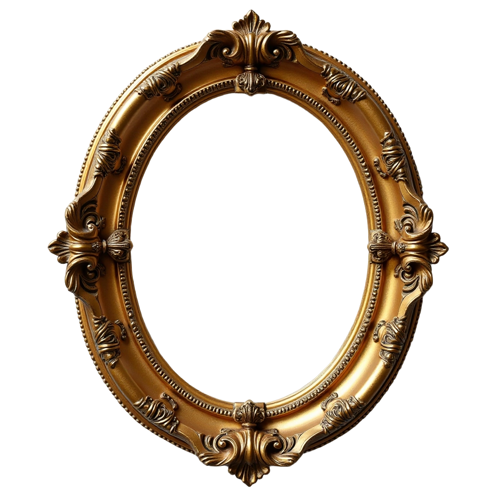 Ornate Gold Oval Frame